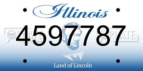 4597787 Illinois License Plate