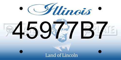 45977B7 Illinois License Plate