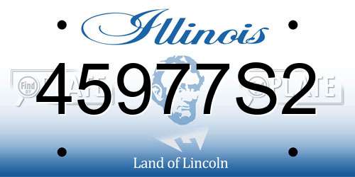 45977S2 Illinois License Plate