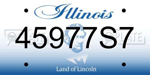 45977S7 Illinois License Plate