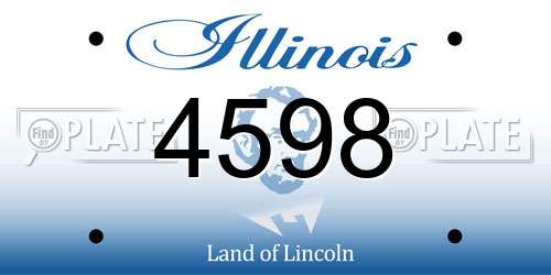 4598 Illinois License Plate