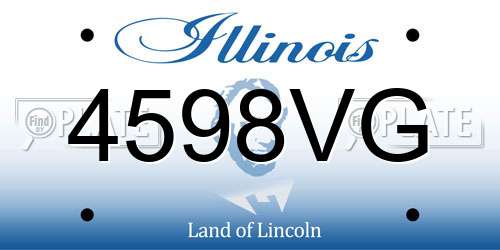4598VG Illinois License Plate
