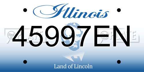 45997EN Illinois License Plate