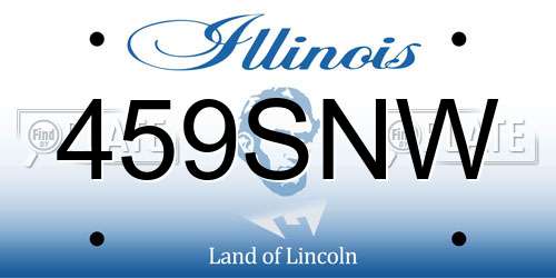 459SNW Illinois License Plate