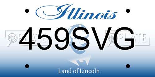 459SVG Illinois License Plate