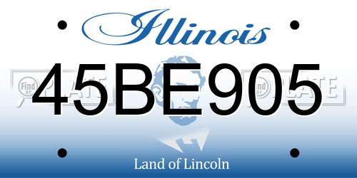 45BE905 Illinois License Plate
