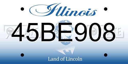 45BE908 Illinois License Plate