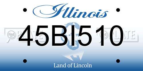 45BI510 Illinois License Plate