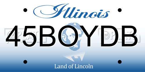 45BOYDB Illinois License Plate