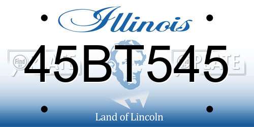 45BT545 Illinois License Plate