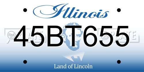 45BT655 Illinois License Plate