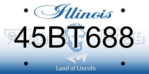 45BT688 Illinois License Plate