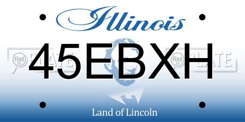 45EBXH Illinois License Plate