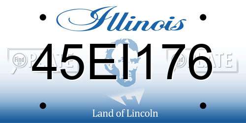 45EI176 Illinois License Plate