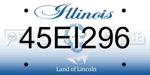 45EI296 Illinois License Plate