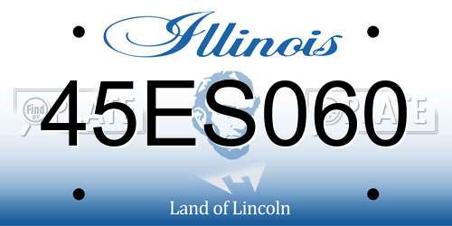45ES060 Illinois License Plate