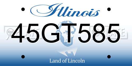 45GT585 Illinois License Plate