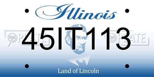 45IT113 Illinois License Plate