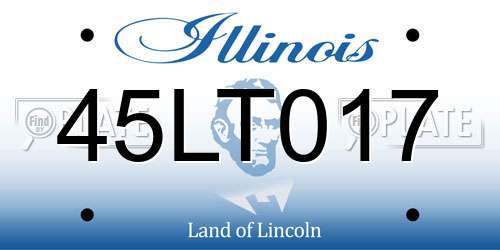 45LT017 Illinois License Plate
