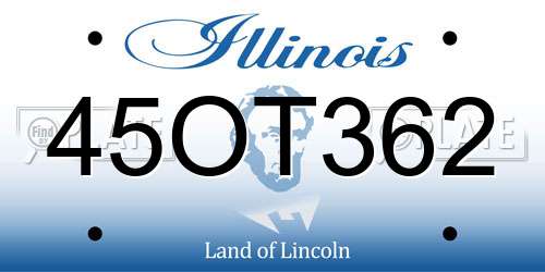 45OT362 Illinois License Plate