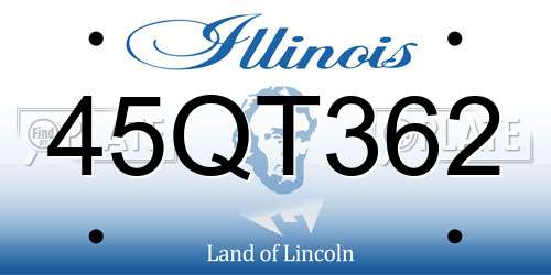 45QT362 Illinois License Plate