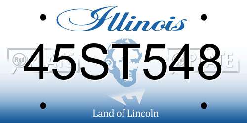 45ST548 Illinois License Plate