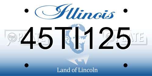 45TI125 Illinois License Plate