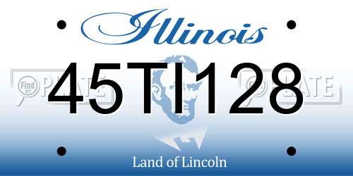 45TI128 Illinois License Plate
