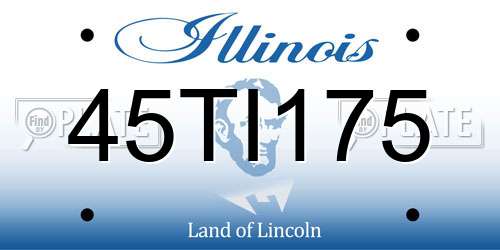 45TI175 Illinois License Plate