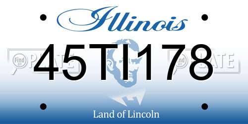 45TI178 Illinois License Plate