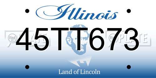 45TT673 Illinois License Plate