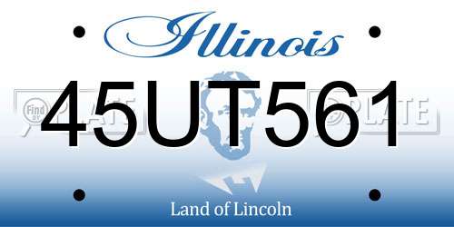 45UT561 Illinois License Plate