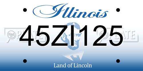 45ZI125 Illinois License Plate