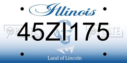 45ZI175 Illinois License Plate