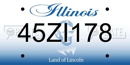 45ZI178 Illinois License Plate