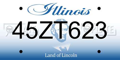 45ZT623 Illinois License Plate