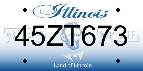45ZT673 Illinois License Plate