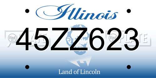45ZZ623 Illinois License Plate