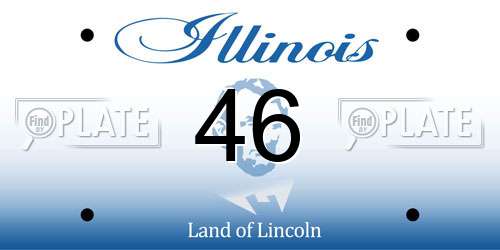 46 Illinois License Plate