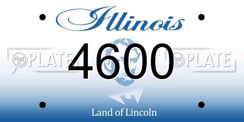 4600 Illinois License Plate