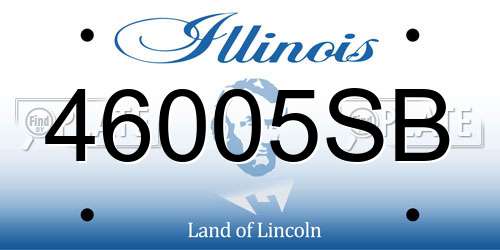 46005SB Illinois License Plate