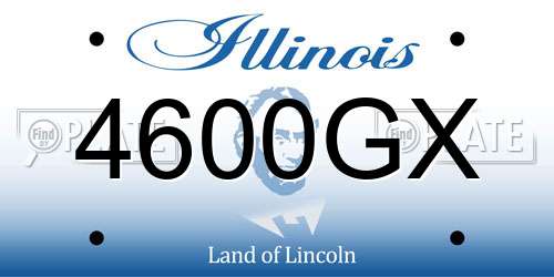 4600GX Illinois License Plate