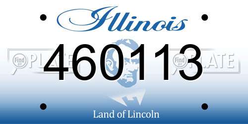460113 Illinois License Plate