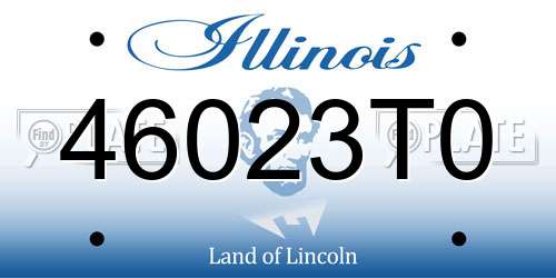 46023T0 Illinois License Plate