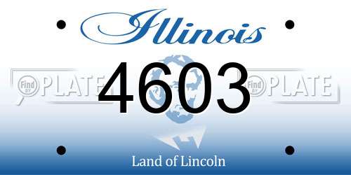 4603 Illinois License Plate