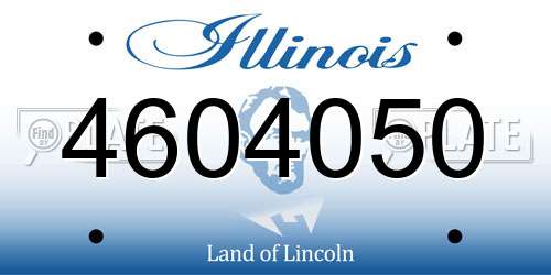 4604050 Illinois License Plate