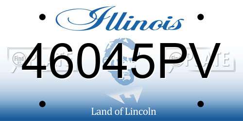 46045PV Illinois License Plate
