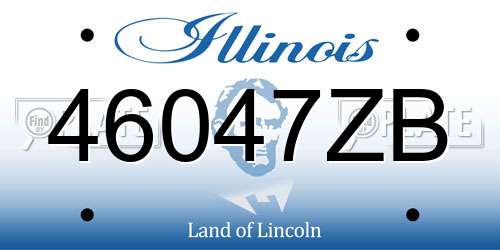 46047ZB Illinois License Plate