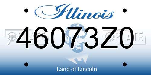 46073Z0 Illinois License Plate