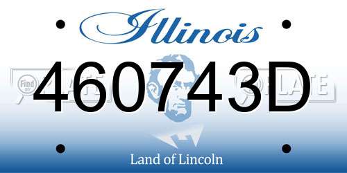 460743D Illinois License Plate
